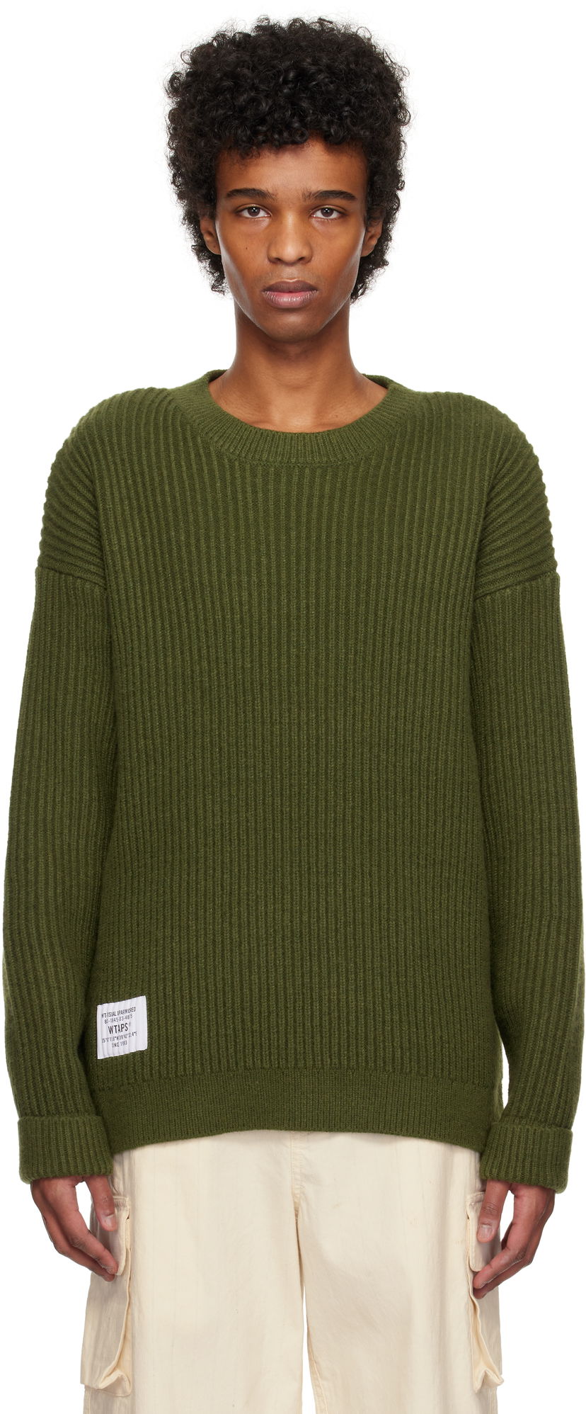 Džemper WTAPS WTAPS Deck Knit Sweater Zelena | 242MADT-KNM06