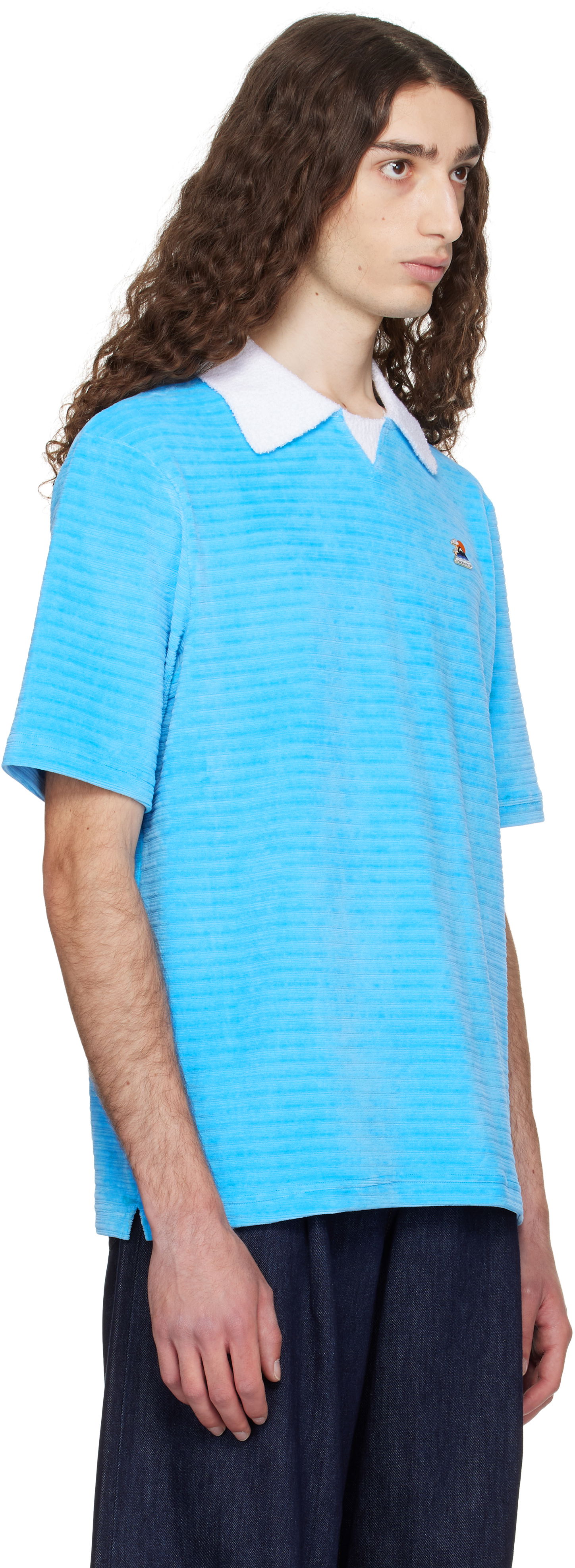 Polo majica Casablanca Casablanca Knit Piqué Polo Plava | MPF25-JTP-243-03, 1