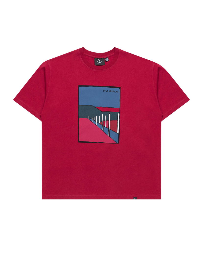 Majica kratkih rukava By Parra Parra Beach Parking Graphic T-Shirt Crvena | 54205