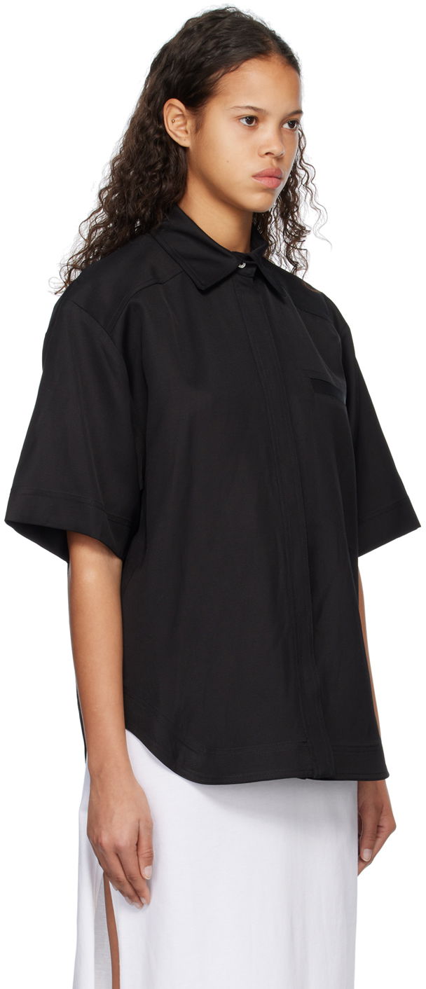 Košulja Loulou de Saison Loulou de Saison Moheli Short Sleeve Shirt Crna | MOHELI, 1