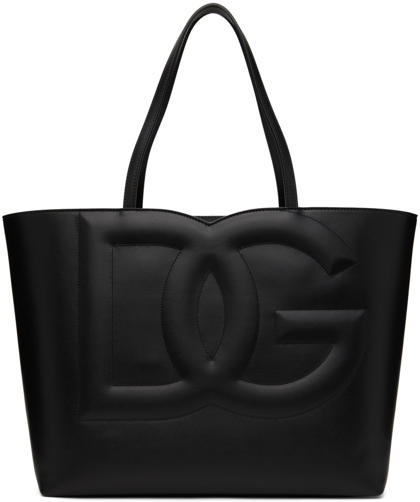 Tote bag Dolce & Gabbana Black Medium 'DG' Logo Tote Crna | BB7338AW576