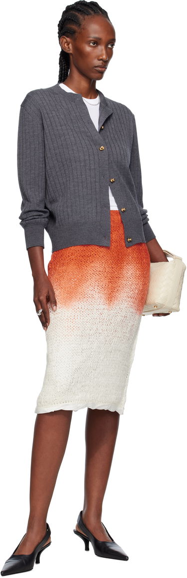Džemper Bottega Veneta Bottega Veneta Wool Rib Knit Cardigan Siva | 835337 V5L70, 3
