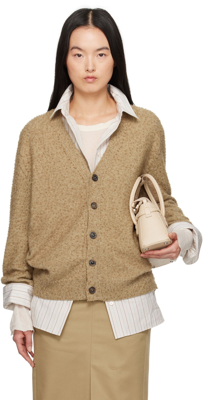 Džemper Maison Margiela Maison Margiela Pilling Cardigan Smeđa | S50HP0019 M13108