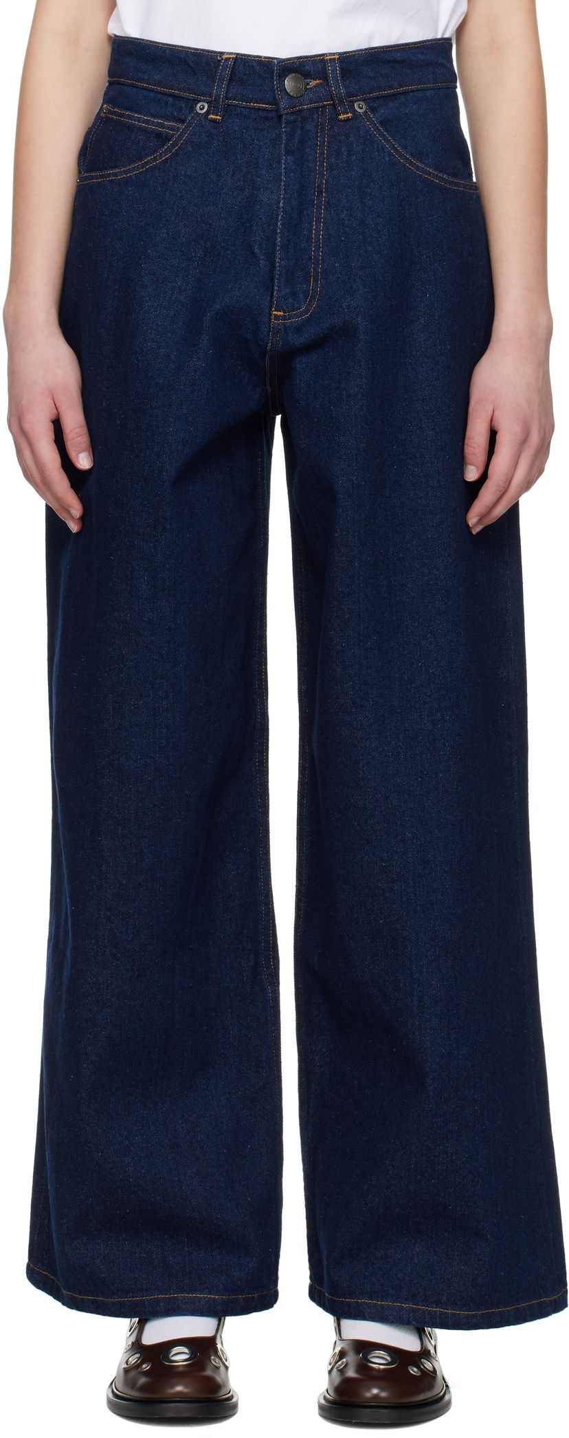 Jeans Charles Jeffrey Loverboy Charles Jeffrey LOVERBOY Wide Leg Jeans Plava | 054040502