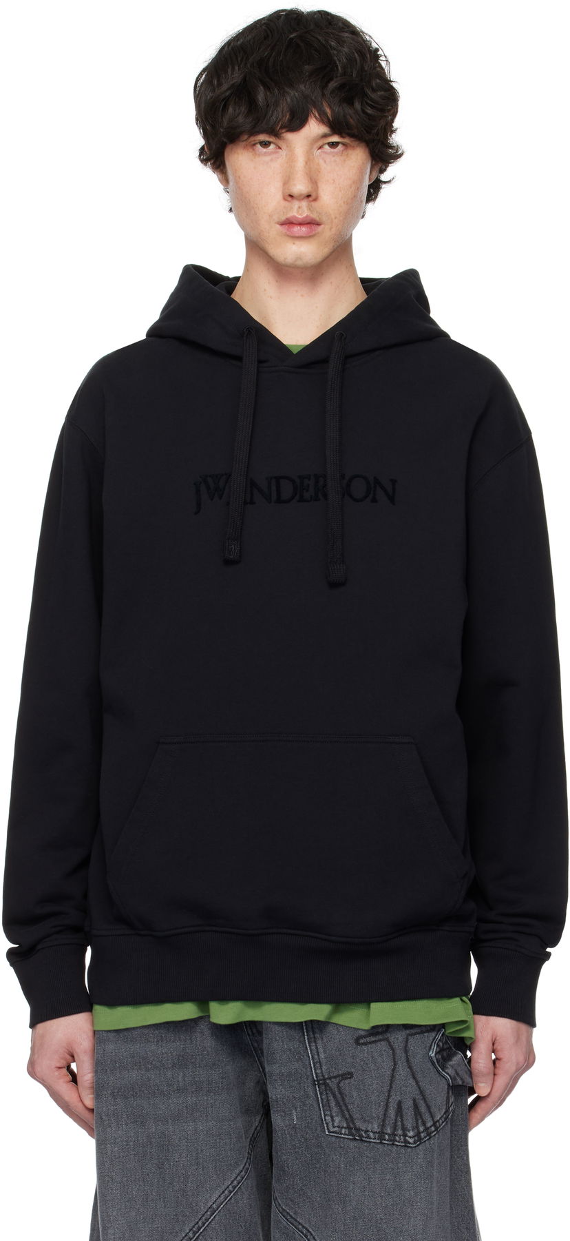Dukserice JW Anderson JW Anderson Logo Embroidery Hoodie Crna | JW0214-PG1632
