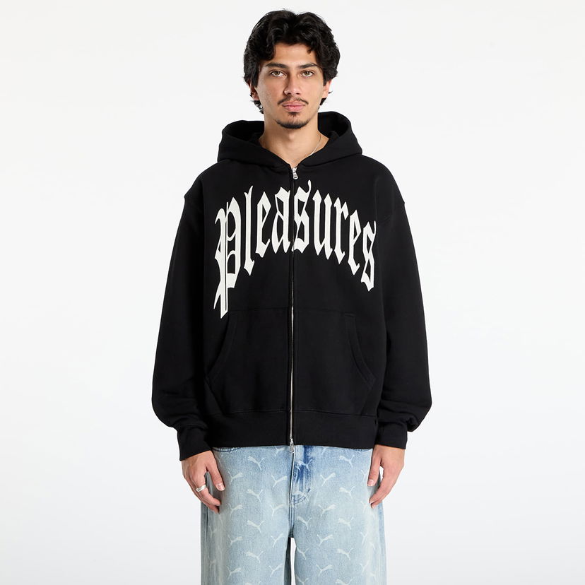 Dukserice Pleasures Twitch Zip Hoodie Crna | P25F026-BLACK