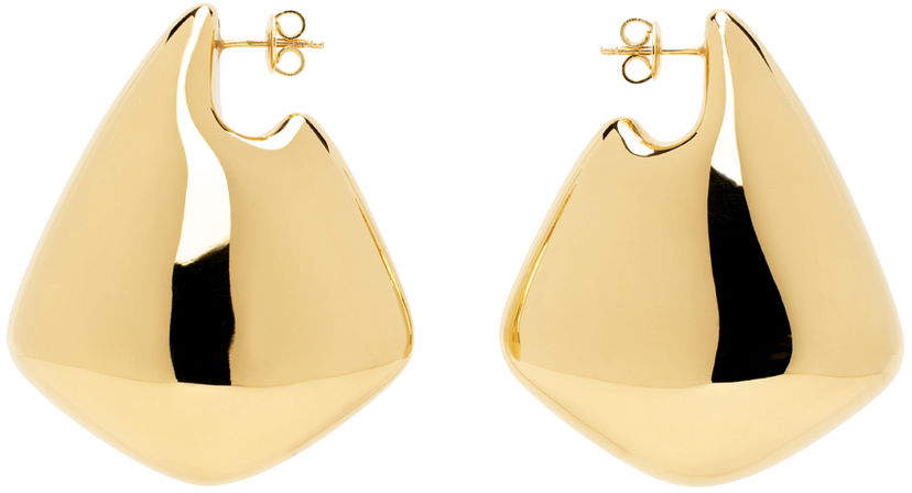 Naušnice Bottega Veneta Large Fin Earrings Metalik | 786206 VAHU0