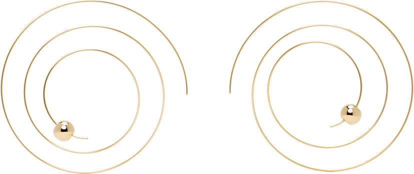Naušnice Alaïa ALAÏA Thin Spiral Earrings Metalik | AA2B128LA043