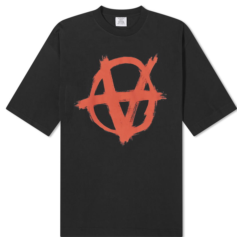 Majica kratkih rukava VETEMENTS Double Anarchy T-Shirt Crna | UE64TR990BR