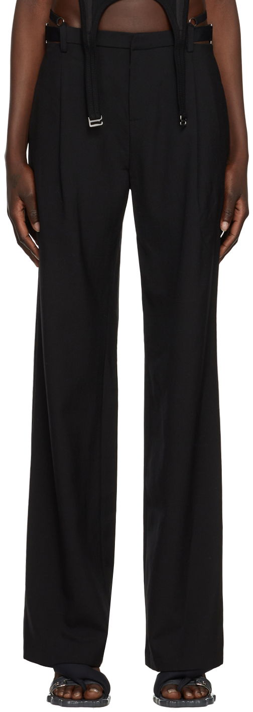Hlače Dion Lee Dion Lee Lingerie Wool Trousers Crna | C2279P22
