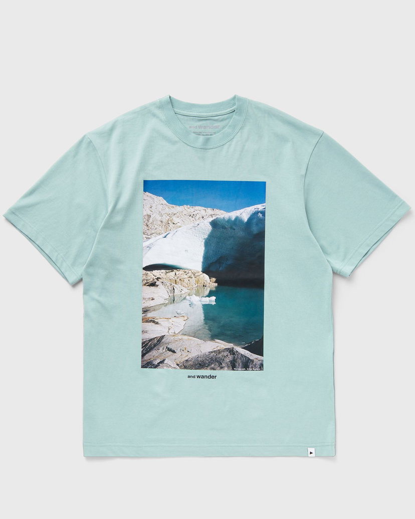 Majica kratkih rukava and wander Glacier Print Short Sleeve T-Shirt Tirkiz | 5745184113-184