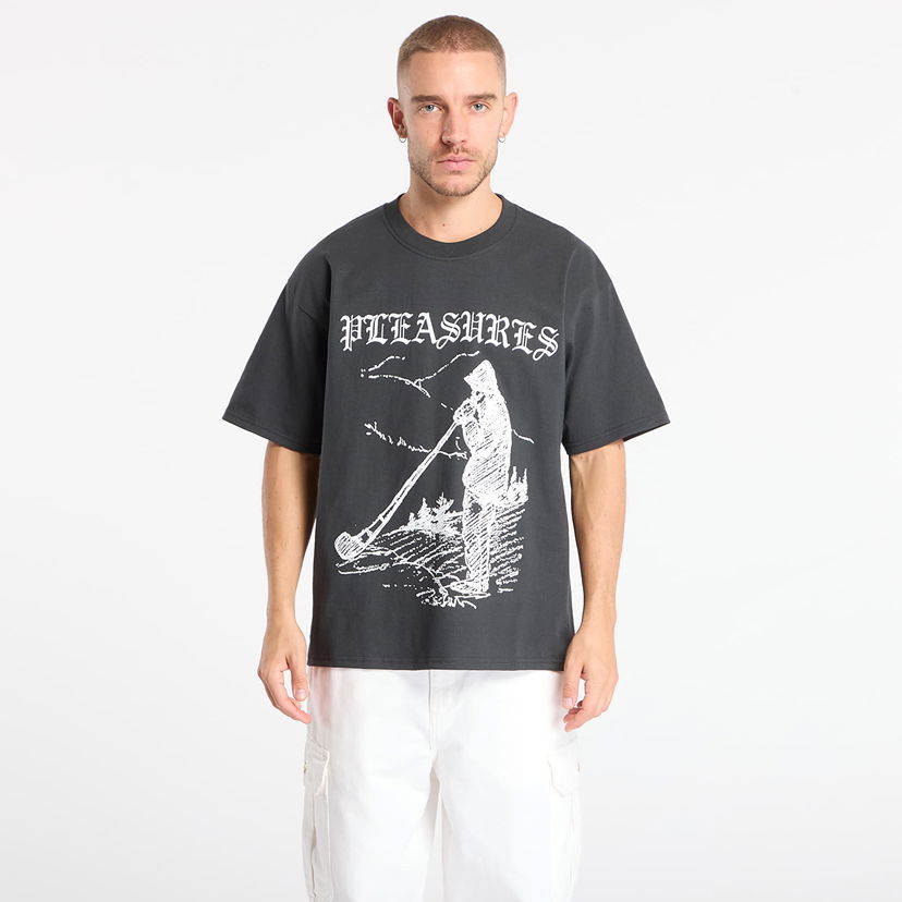 Majica kratkih rukava Pleasures Pipe T-Shirt XXL Siva | P25F079-BLACK