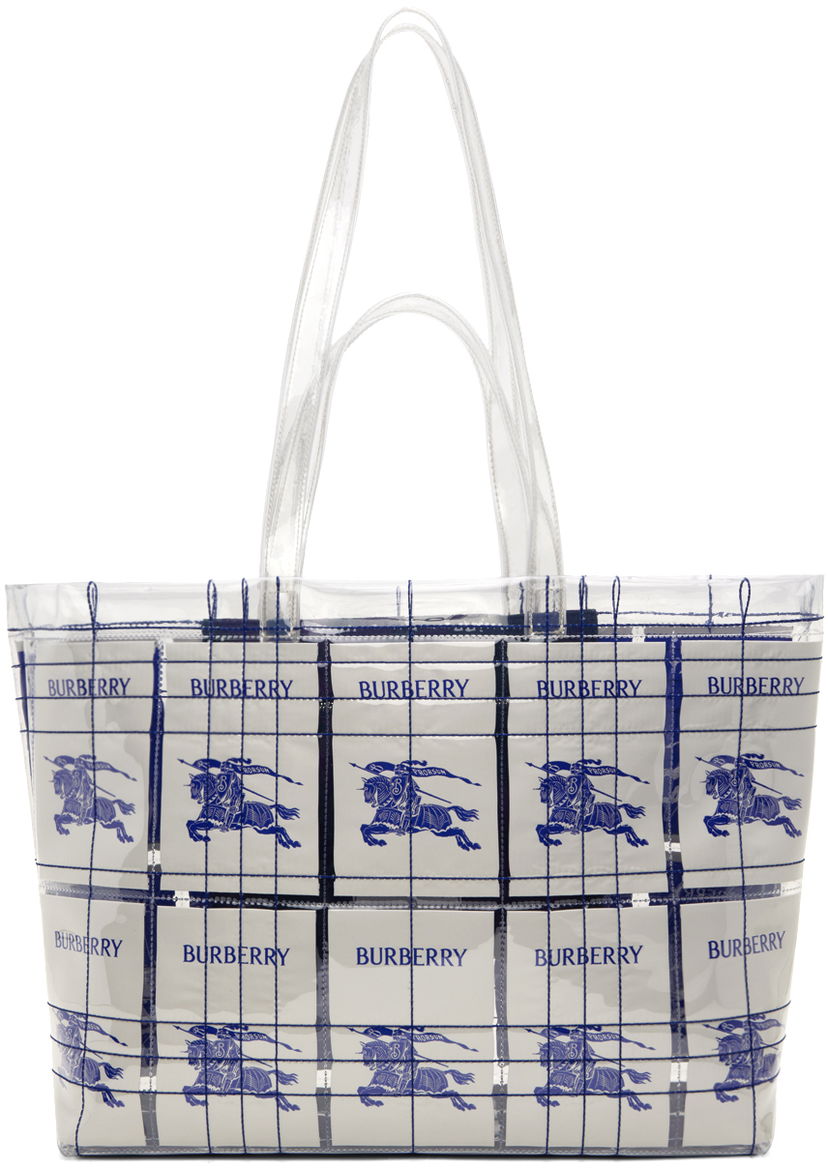 Tote bag Burberry EKD Label Tote Bag Tamnoplava | 8079639