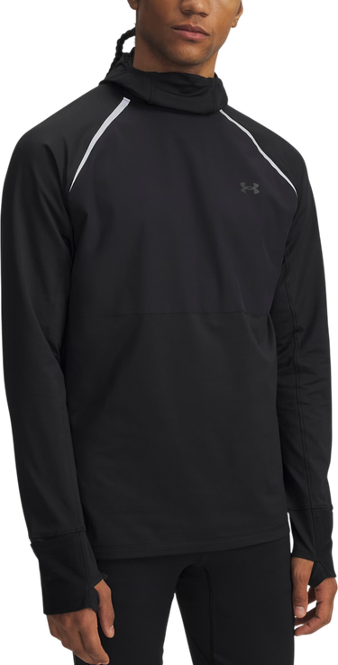 Dukserice Under Armour Velociti Pro Balaclava Hoodie with Reflective Stripes and Thumbholes Crna | 6005969-004, 0