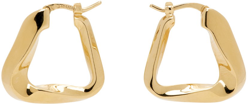 Naušnice Bottega Veneta Essentials Hoop Earrings Bež | 775179 VAHU0