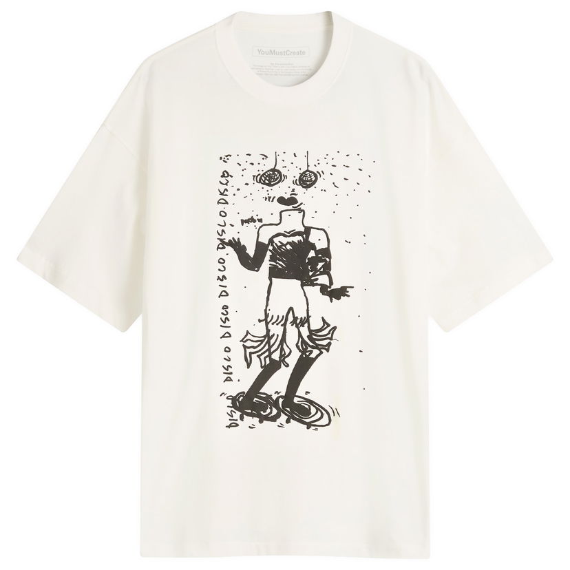 Majica kratkih rukava YMC Bat Girls & Acid Boys Disco Graphic T-Shirt Bijela | P6OZK-WHT