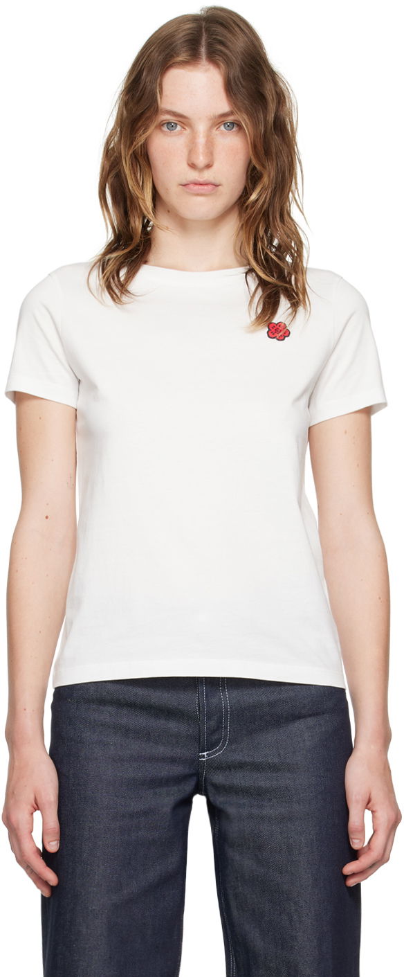 Majica kratkih rukava KENZO White Paris Boke Flower T-Shirt Bijela | FE62TS1414SO