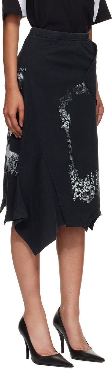Suknja VETEMENTS Vetements Cradle Of Filth Print Asymmetrical Midi Skirt Crna | WCF76SK690M, 1
