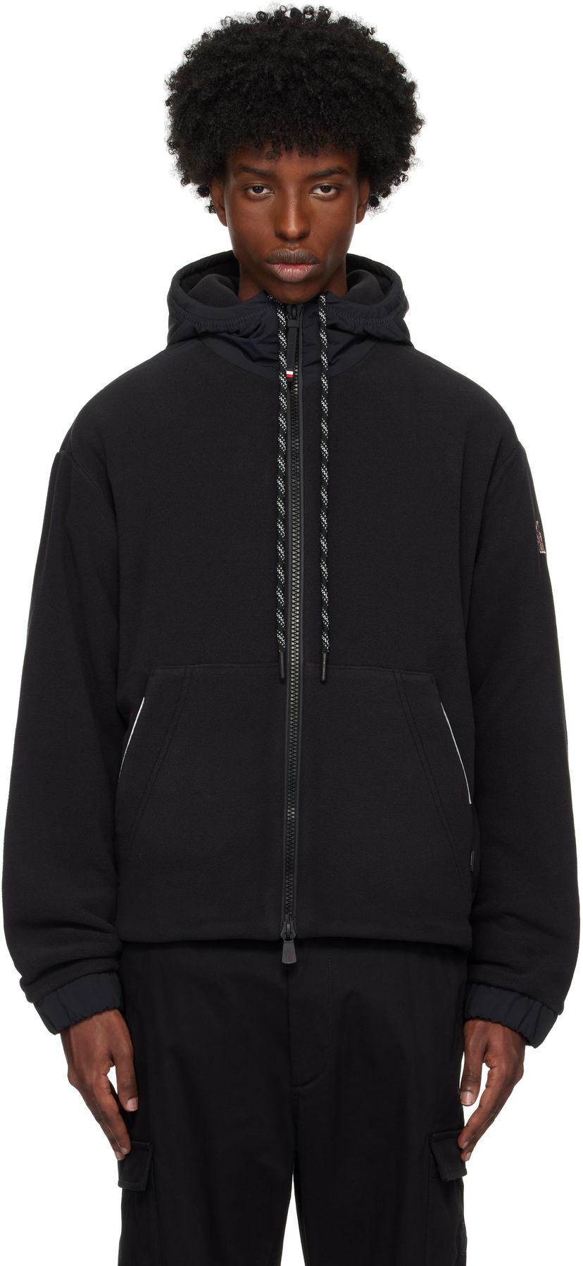 Bomber jakna Moncler Fleece Jacket Crna | J20978G0000189AK8