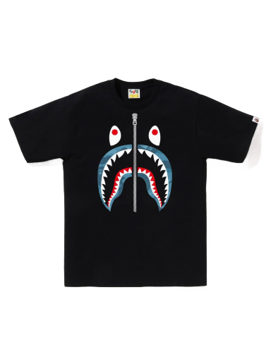 Majica kratkih rukava BAPE Honeycomb Camo Shark Tee Crna | 1J30-110-042