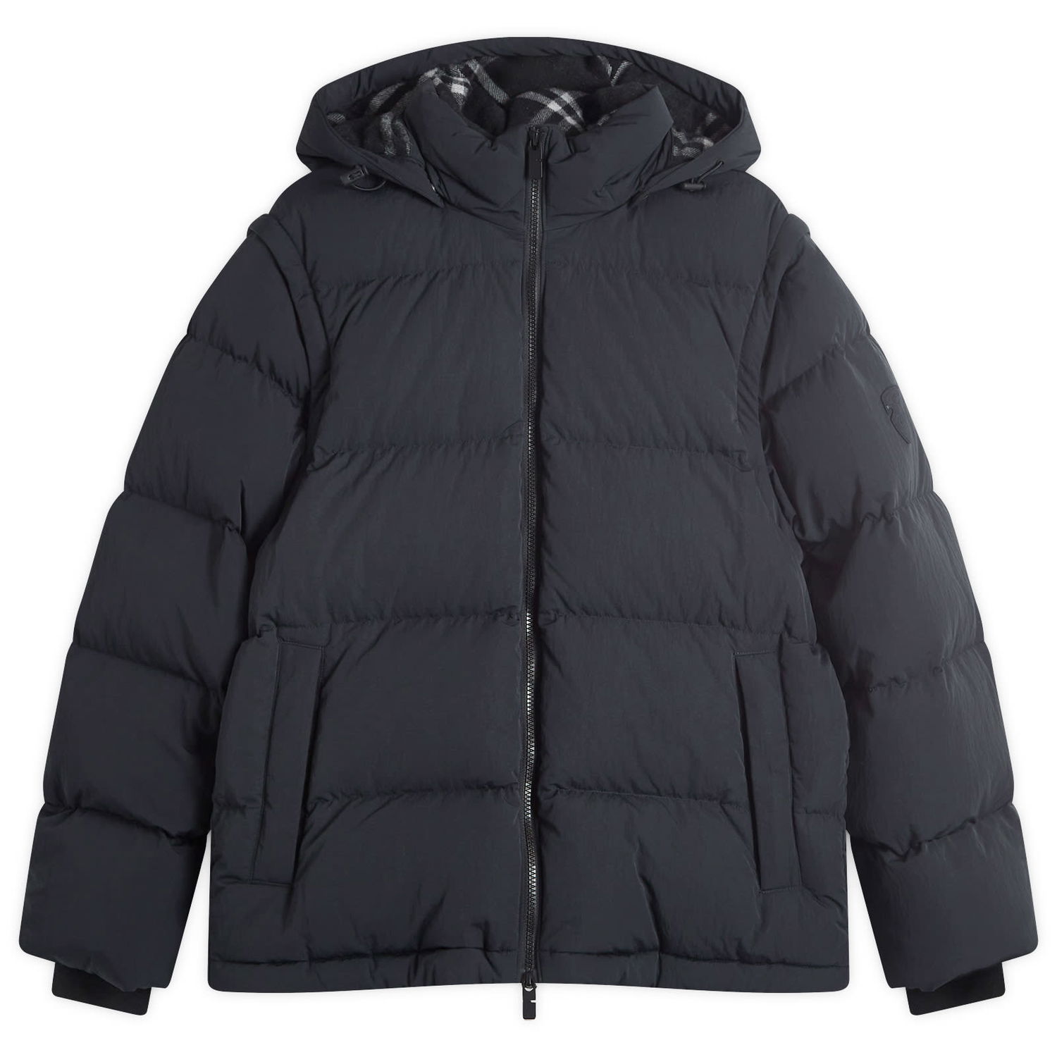 Pernata jakna Burberry Puffer Jacket With Hood Crna | 8096911-C1308, 0