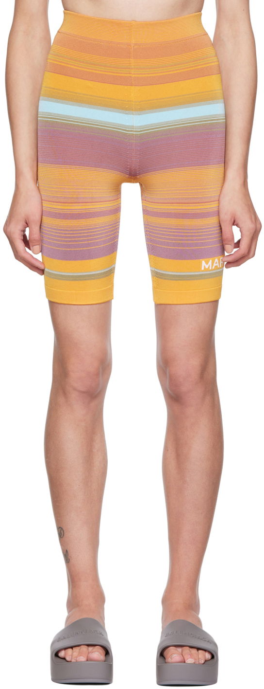 Kratke hlače Marc Jacobs Marc Jacobs 'The Sport' Striped Bike Shorts Narančasta | N426J02PF22