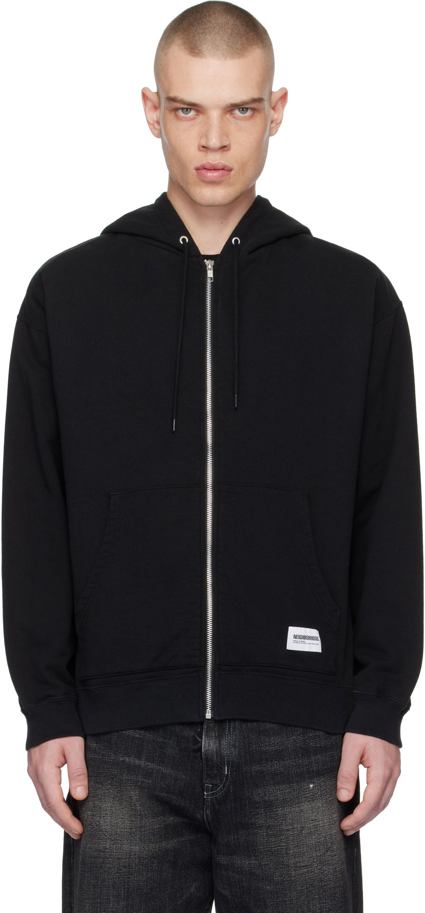 Dukserice Neighborhood Classic Sweat Zip Hoodie Crna | 242FPNH-CSM05