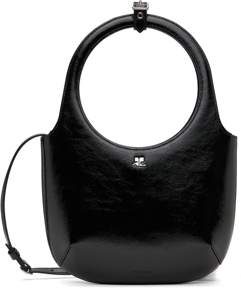 Ručna torbica Courrèges Leather Shoulder Bag Crna | 424GSA102CR0043