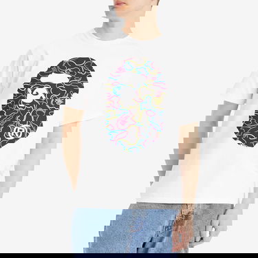 Majica kratkih rukava BAPE Neon Camo Big Ape Head Tee Bijela | 001TEL301039M-WHT, 2