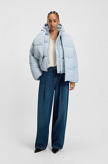 Pernata jakna BOSS Water-repellent Padded Jacket with Detachable Sleeves and Scarf Plava | 50548028, 1