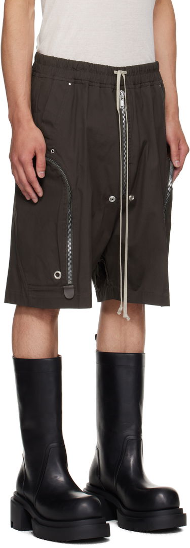 Kratke hlače Rick Owens Rick Owens Bauhaus Bela Cargo Shorts Crna | RU02E1392 TE, 4