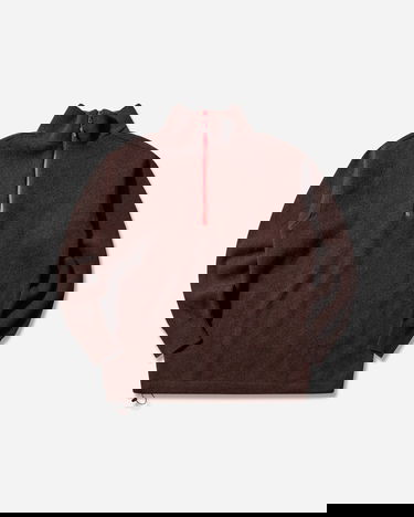 Džemper GR10K Felted Half-Zip Sweater with Drawstring Hem Smeđa | CGB42200JE26 26, 0