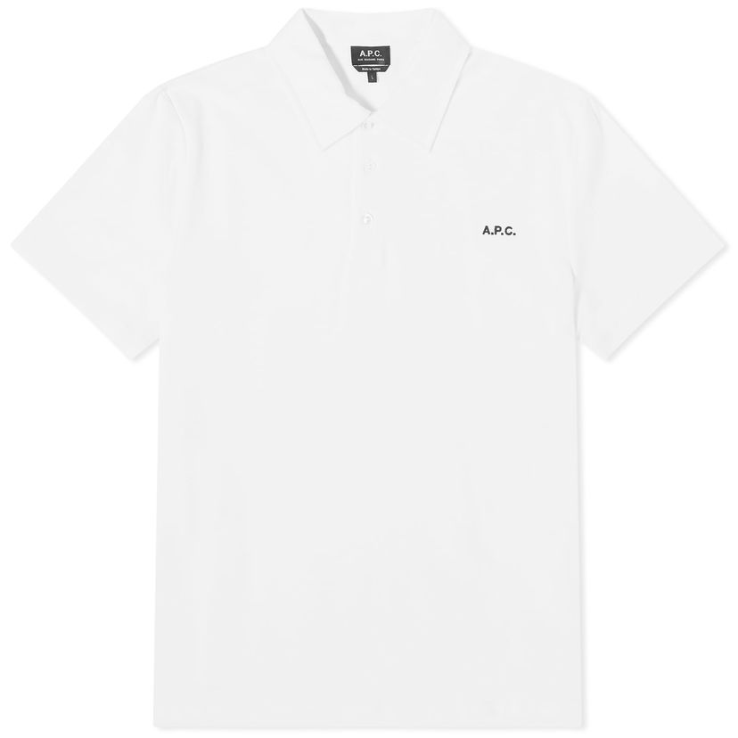 Polo majica A.P.C. Carter Logo Polo Tee Bijela | COGWZ-H26342-AAB