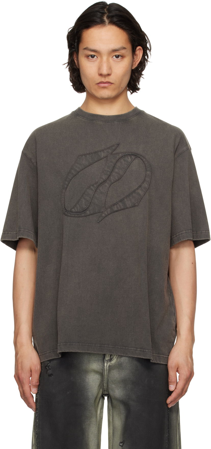 Majica kratkih rukava We11done We11done Selldone Patch T-Shirt Siva | WD-TT1-25-757-U-CH