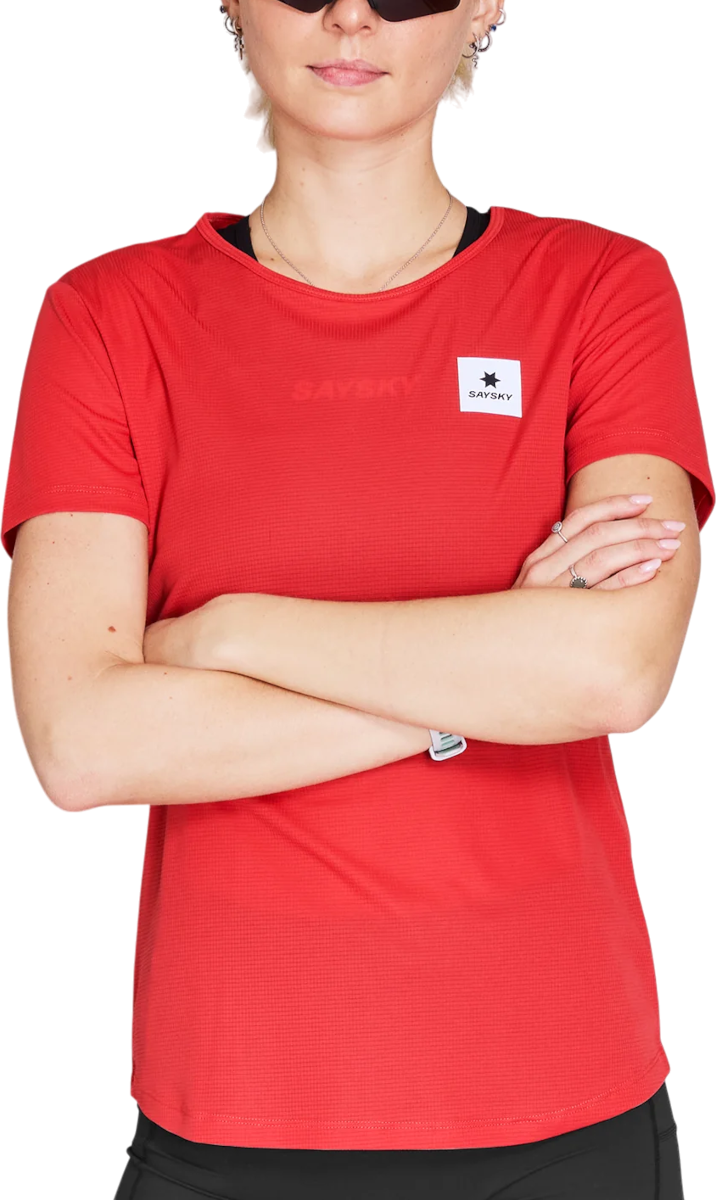 Majica kratkih rukava Saysky Saysky Reactive Flow T-Shirt Crvena | nwrss60c-1037