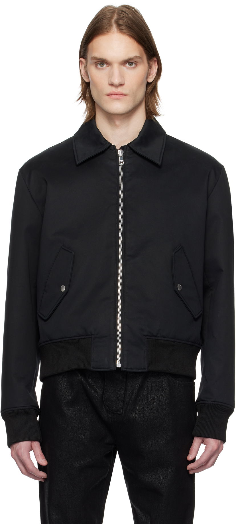Bomber jakna Balmain Balmain Vintage Logo Bomber Jacket Crna | EH1TF970CF87