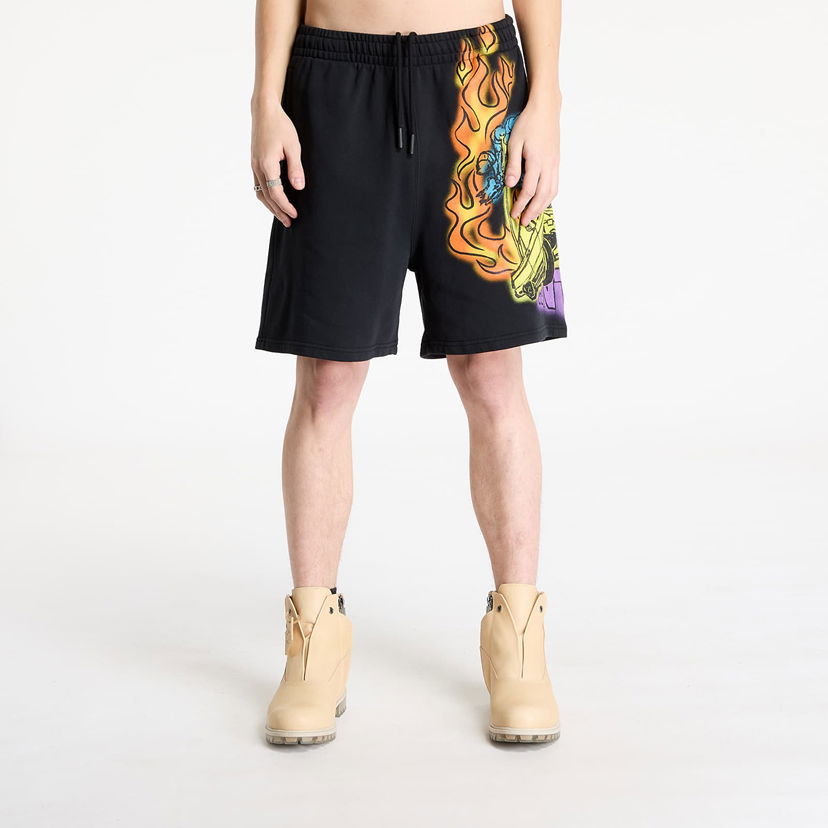 Kratke hlače Marcelo Burlon Marcelo Burlon County Flame Comfy Sweatshorts Crna | CMCI012S25FLE0031025