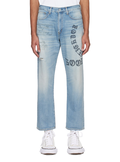 Jeans Neighborhood Faded Jeans Tirkiz | 232YTNH-PTM06