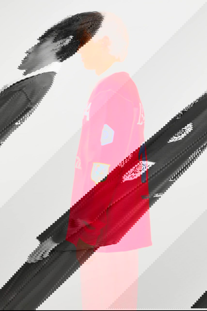 Polo majica Drôle de Monsieur Le Polo Racing Long Sleeve Polo Shirt with Patches Crvena | I.PL158.CO127, 1