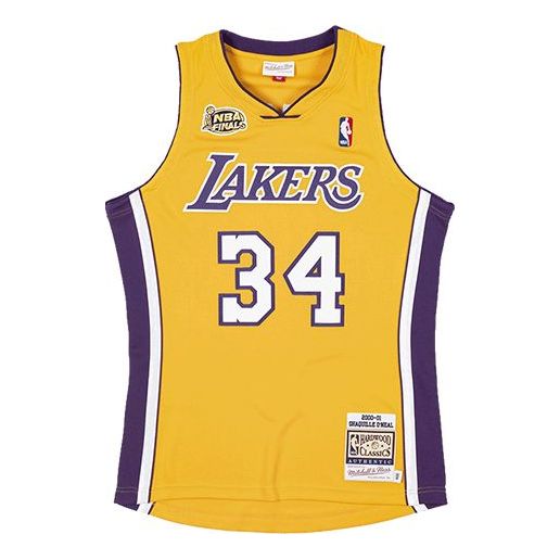 Dres Mitchell & Ness Los Angeles Lakers Shaquille O'Neal Swingman Jersey Žuta | AJY4SB19104-LALLGPR00SON