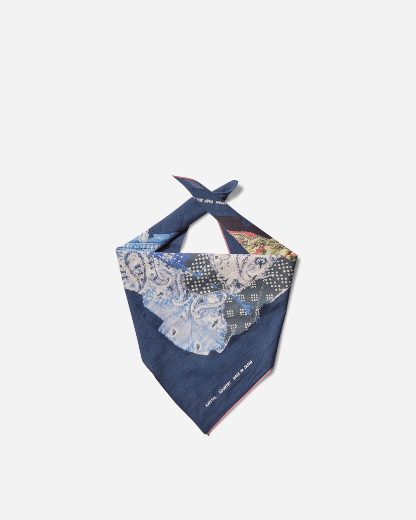 Šal KAPITAL Fastcolor Selvedge Boro Bandana Višebojno | EK-1818BA NAVY
