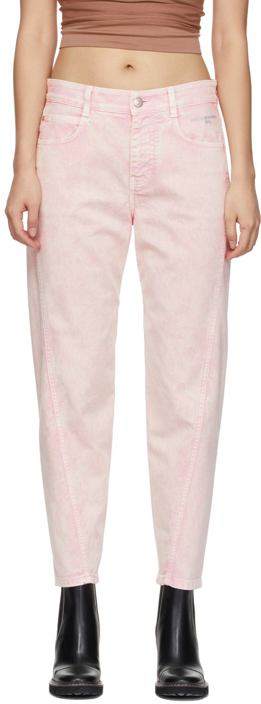 Jeans Stella McCartney Twisted Seam Jeans Ružičasta | 604339SOH59