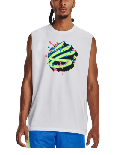 Majica bez rukava Under Armour Curry Tank Top Bijela | 1377307-100