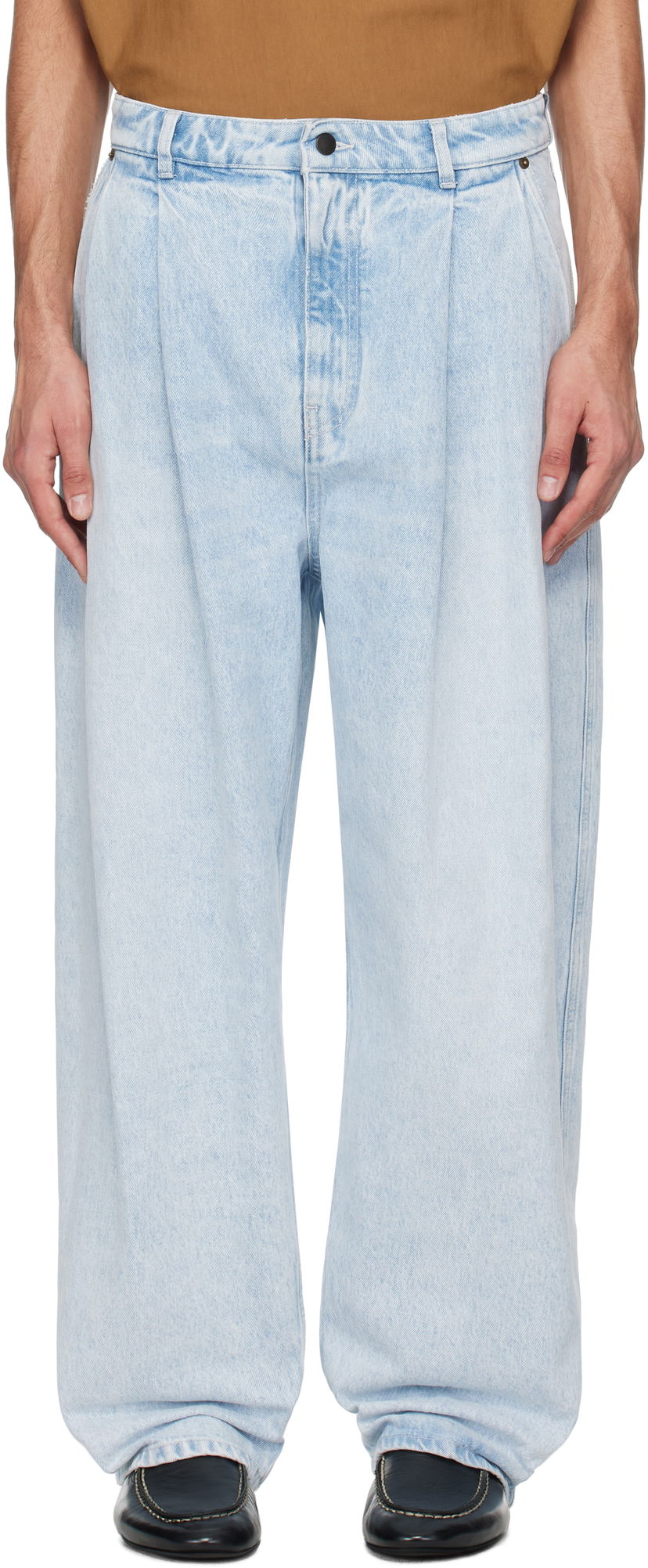 Jeans HED MAYNER Hed Mayner Pleated Jeans Plava | HMMA67021A-HA190