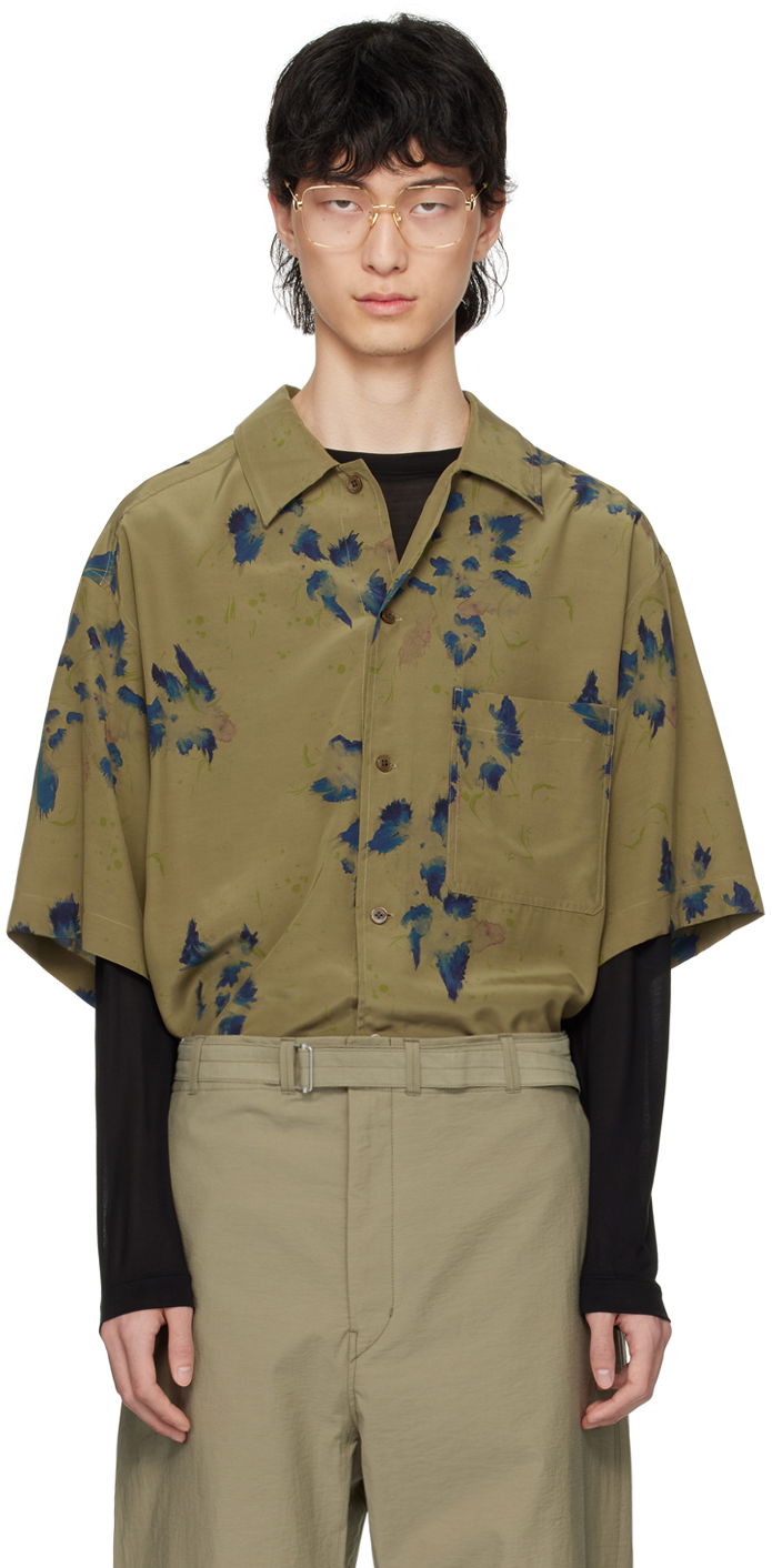 Košulja LEMAIRE LEMAIRE Men's Summer Floral Print Shirt Zelena | SH1101 LF1262