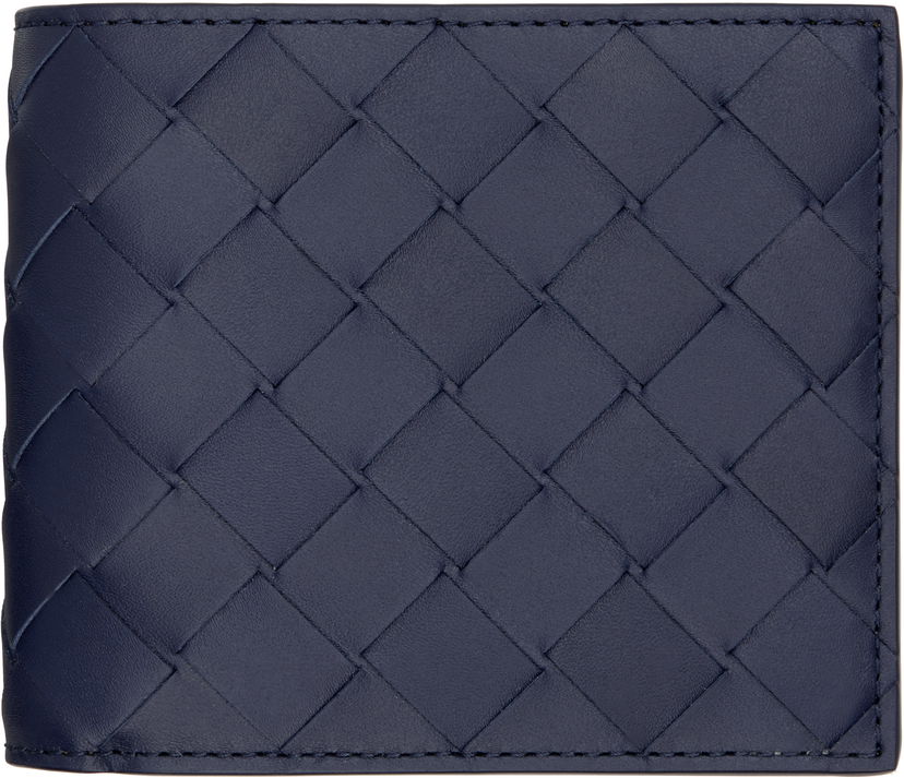 Novčanik Bottega Veneta Bottega Veneta Intrecciato Bi-Fold Wallet Plava | 743211VCPQ63258