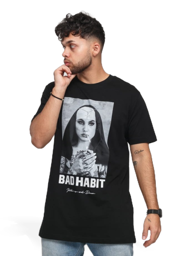 Majica kratkih rukava Urban Classics Bad Habit Tee Crna | MT1282-black