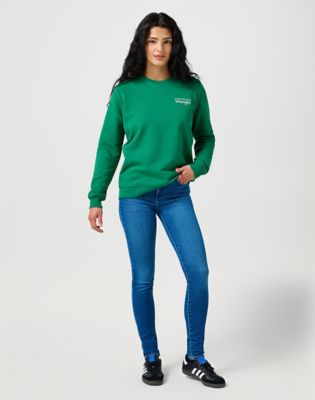 Džemper Wrangler Wrangler Regular Fit Crewneck Sweatshirt Zelena | 112356509:XXL