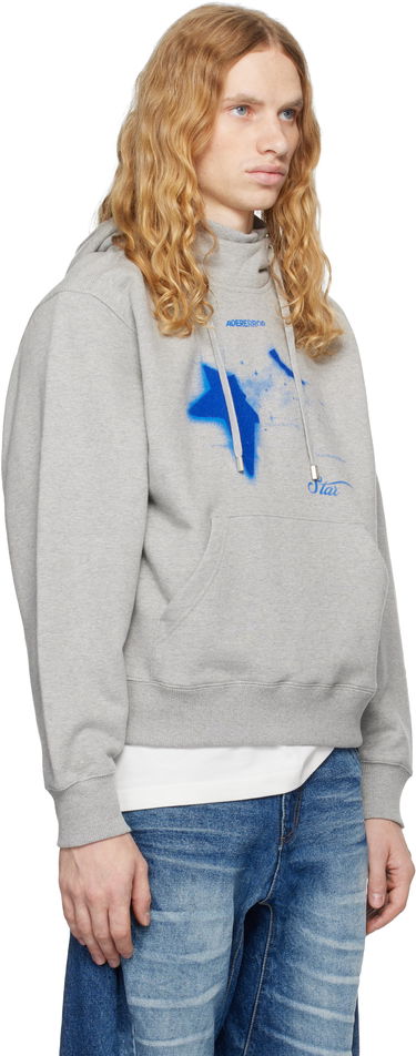Dukserice ADER ERROR Star Print Hoodie Siva | BN01FWHD0103GR, 4