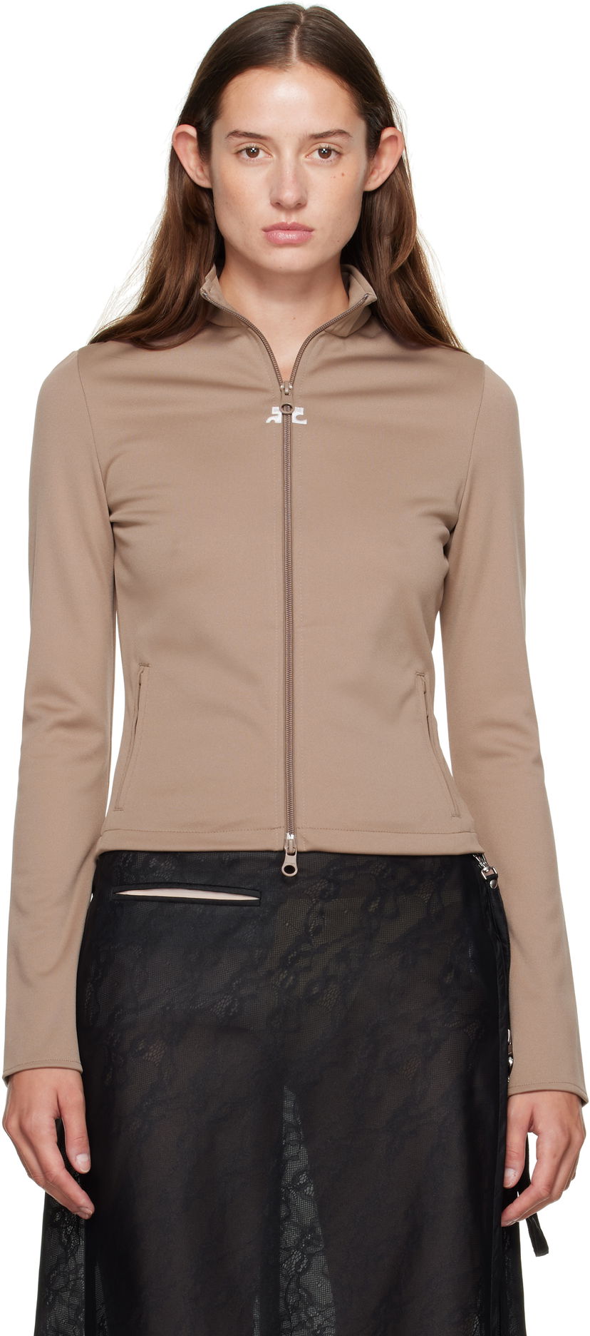 Jakna Courrèges Courrèges Biker Track Jacket Bež | 325JVE133JS0250
